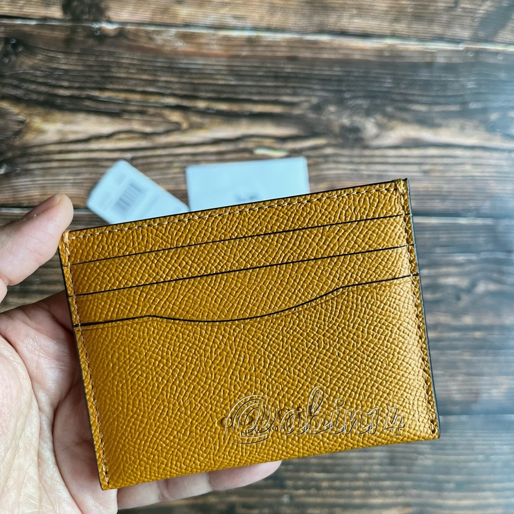 NWT Coach Leather Card Case Wallet Holder - Picture 2 of 6